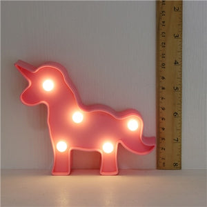 Cartoon Night Lights Unicorn/Flamingo/Cactus/Pineapple/Cloud/Star/Shell/Heart LED Table Lamp