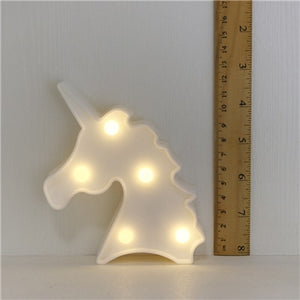 Cartoon Night Lights Unicorn/Flamingo/Cactus/Pineapple/Cloud/Star/Shell/Heart LED Table Lamp