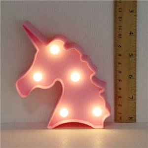 Cartoon Night Lights Unicorn/Flamingo/Cactus/Pineapple/Cloud/Star/Shell/Heart LED Table Lamp